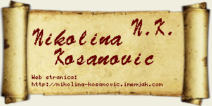 Nikolina Kosanović vizit kartica